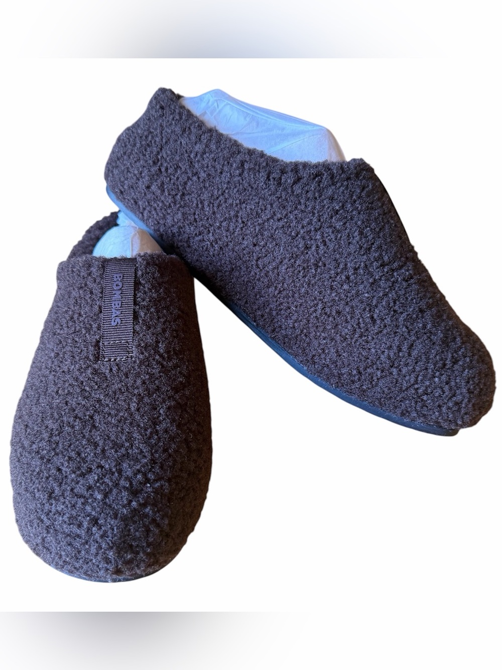 Bombas Sunday Slipper Fuzzy Slide Slippers Deep Brown with Bag Women’s 6-7 New